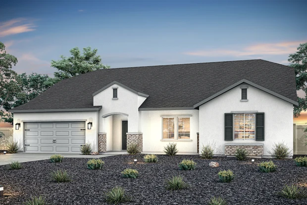 LGI Homes Pacifica floor plan exterior, illustrative builder image